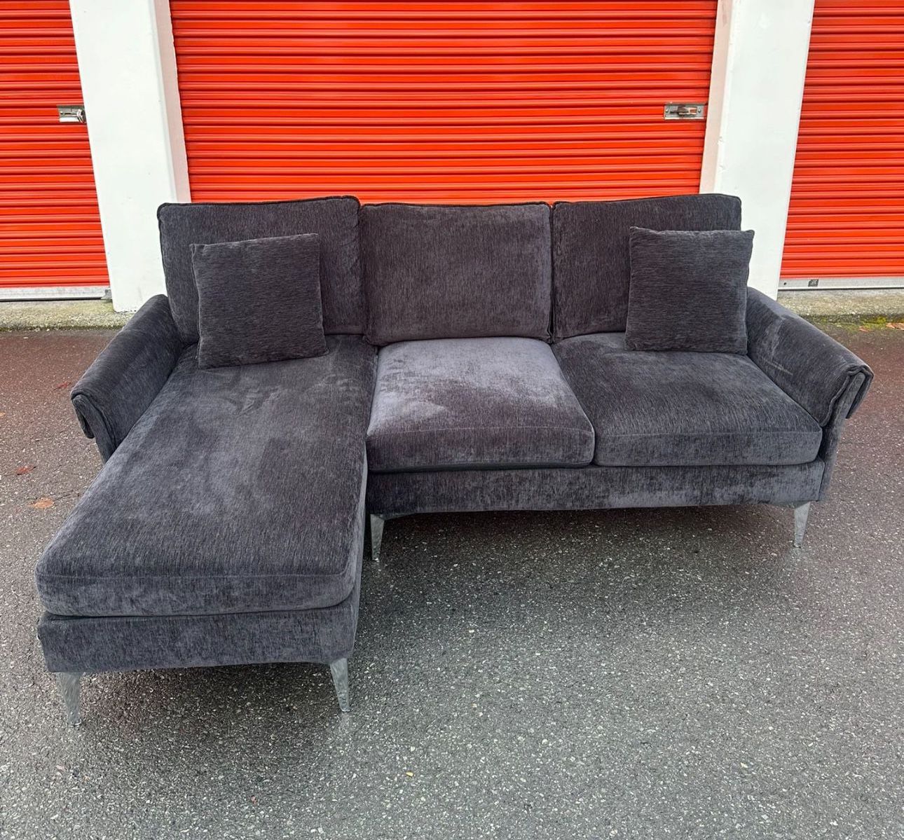 Modern Black Sectional (Free Delivery) 