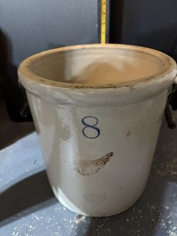 Antique Redwing 8 Crock W/Original Handles Circa 1915