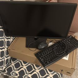 Two dell monitors + keyboard & mouse