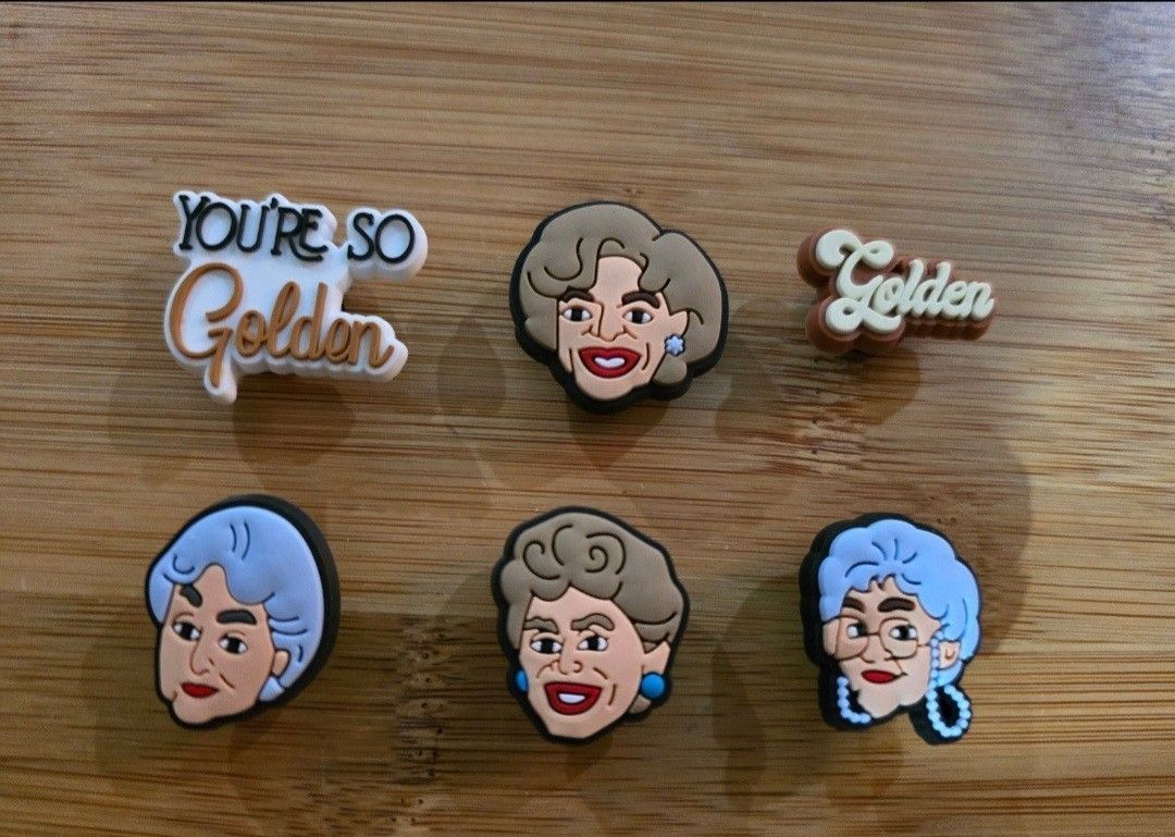Lot Of 6 Golden Girls Shoe Charms 
