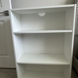 White bookshelf