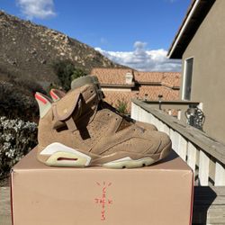 Jordan 6 Travis Scott ‘British Khaki’ Size 9