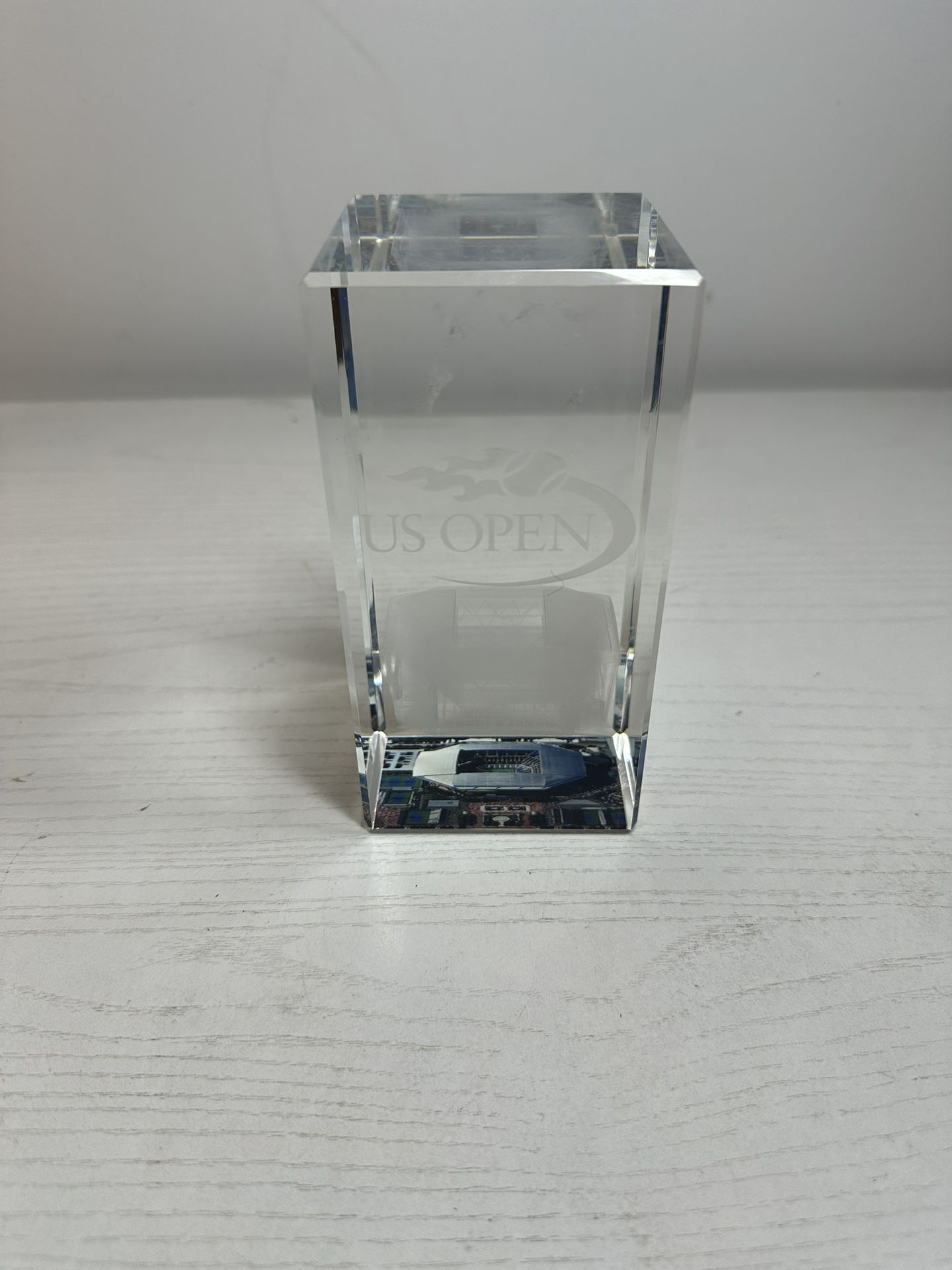 US Open Crystal paperweight Award 6x3 By Altrum Honors Made In Canada