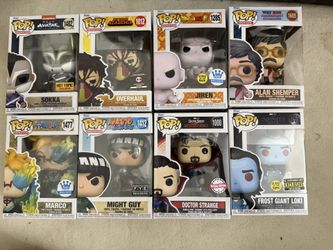 Funko Pop 8 Piece lot New - Anime / Marvel 
