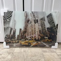 beautiful brand new 24 by 36 inch tempered glass wall art. (MUST SELL TODAY)