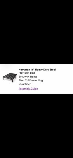Cal King size bed frame black