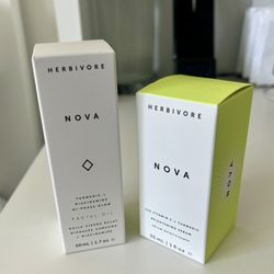NOVA Turmeric + Niacinamide Bi-Phase Glow Facial Oil And NOVA 15% Vitamin C + Turmeric Brightening Serum 