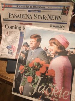 Jackie Onassis Dies , May 1994 —Pasadena Star News