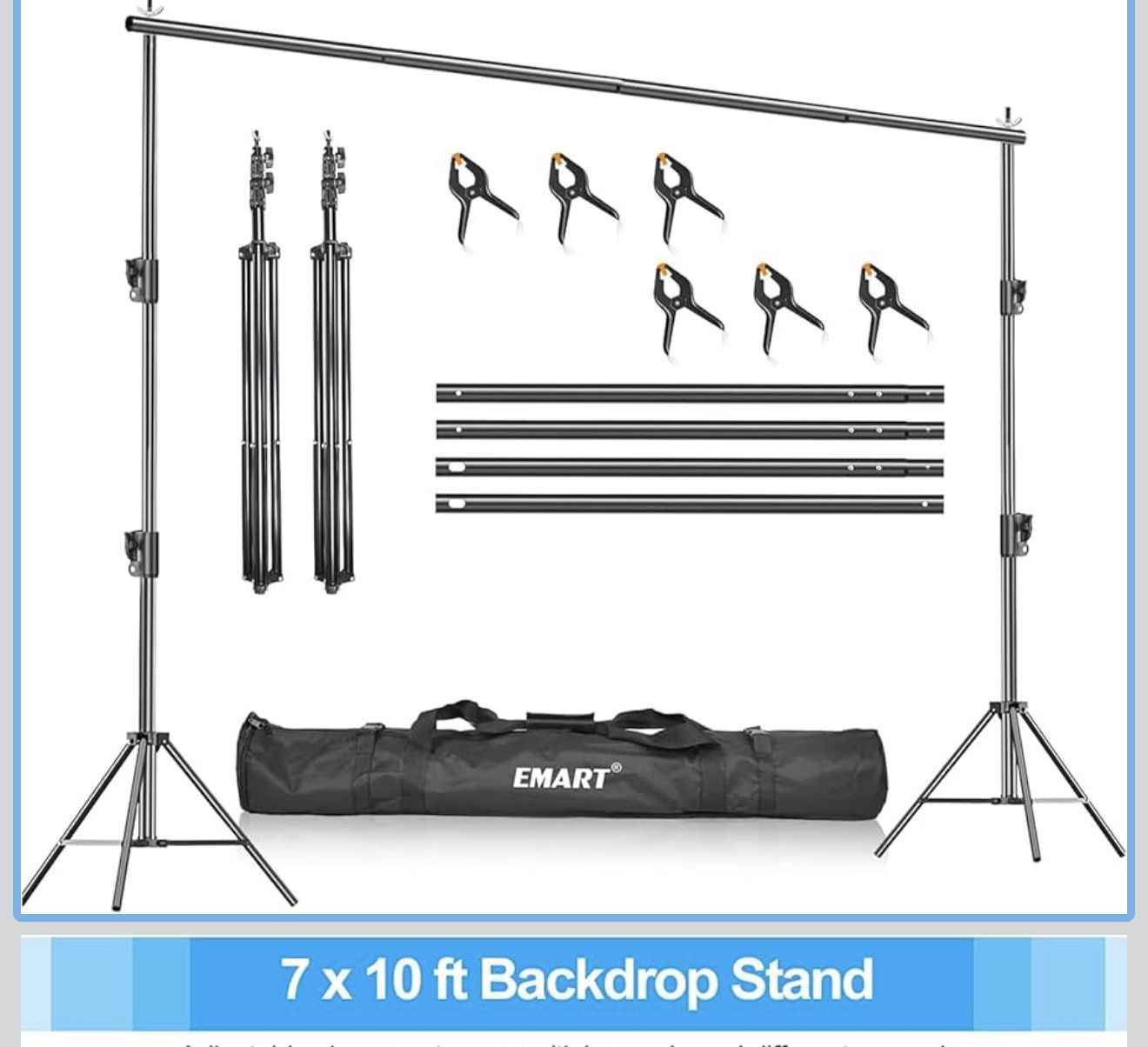 Emart 7x10 Black Backdrop