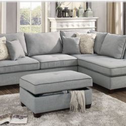 Sectional Sofa + Ottoman