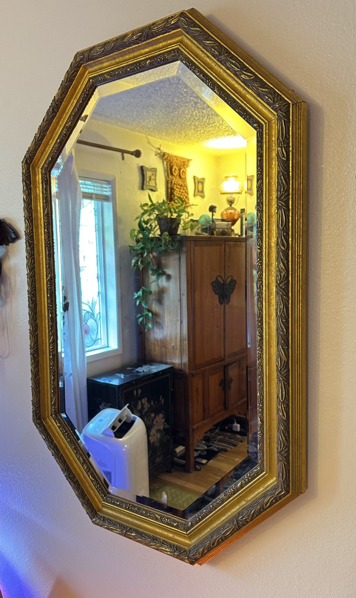 Vintage Gold Solid Wood Mirror 