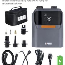 Niphean Paddle Board Pump with (Build-in Battery), 50 PSI Air Inflator for Car Tires, Paddle Board, Mattress, Portable Tire Inflator with Storage Bag,
