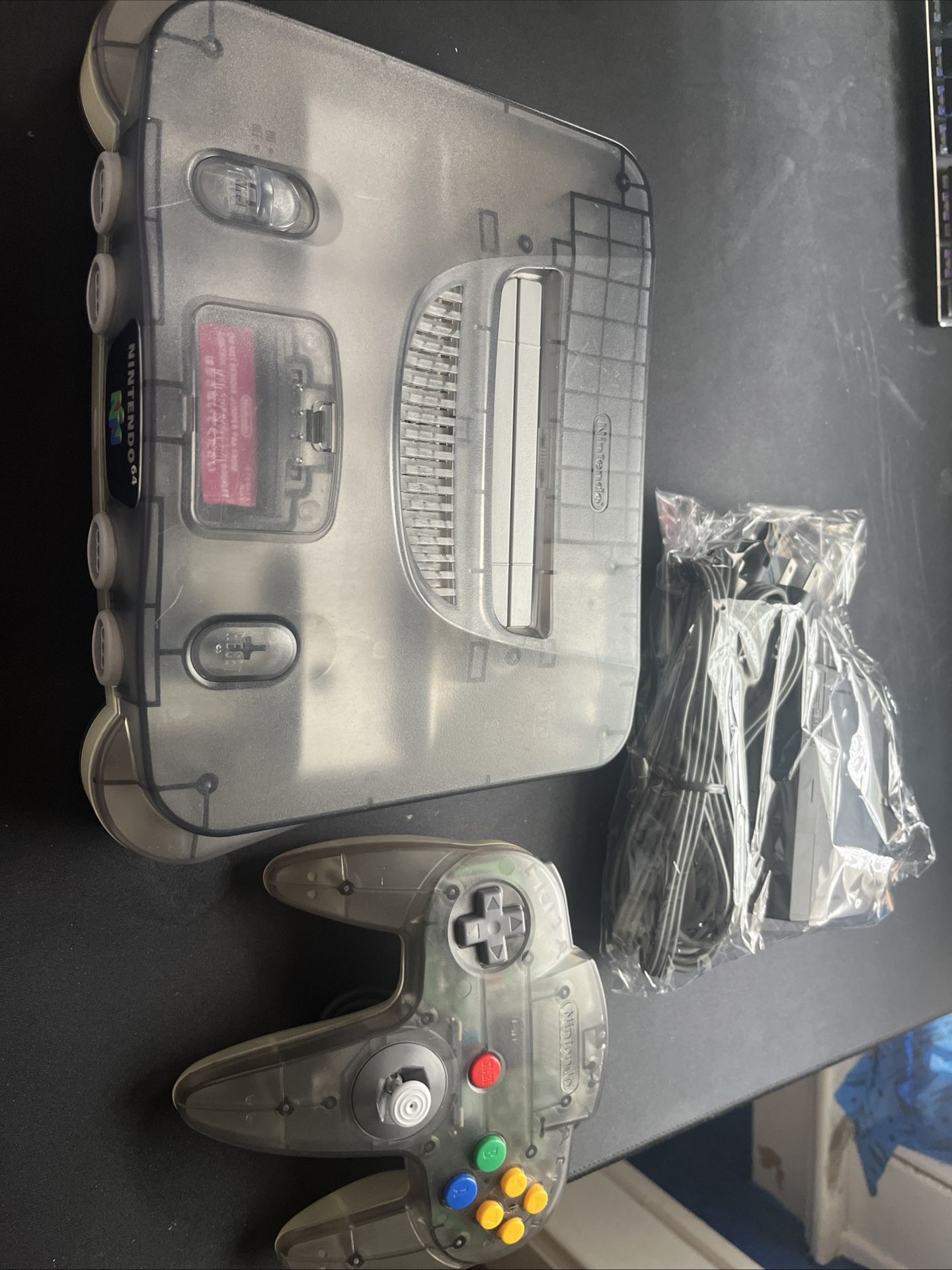 Jusco N64 Nintendo 64 Console Rare Black Clear