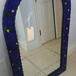 Framed vintage art deco mirror