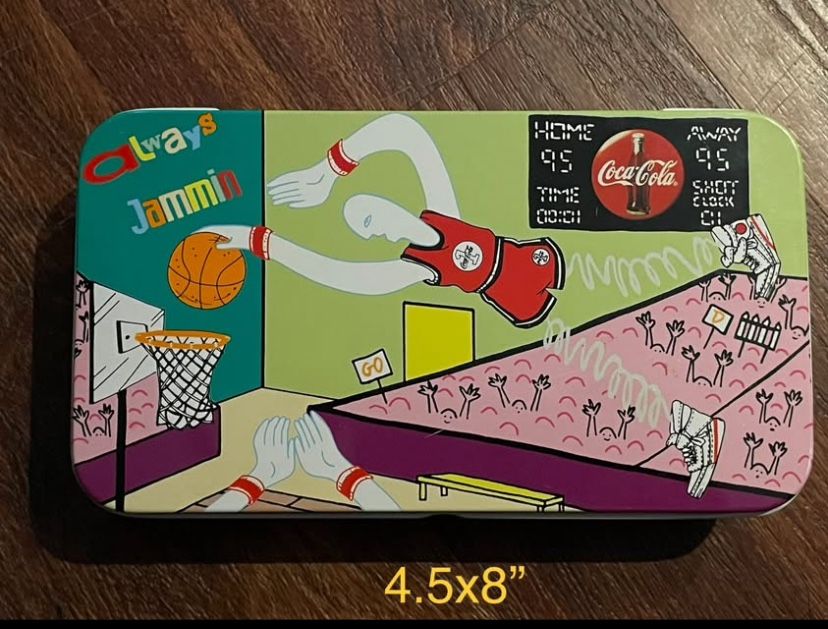 Vintage 1990’s Coca Cola Pen Tin  Basketball