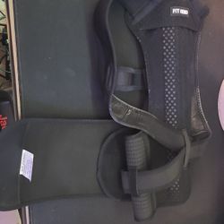 FIT GENO Back Brace Posture Corrector S/M Black Neoprene Polyester