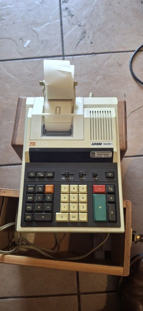 Calculator With Ribbon And Case