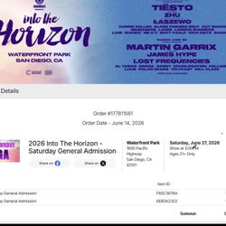 2 Tickets For Into The Horizon - Saturday General Admission