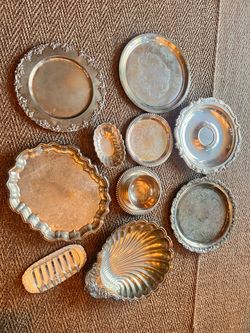 Vintage Silverplate Serving Collection – Oneida, Gorham, Reed & Barton, Sheridan – 10 Pieces