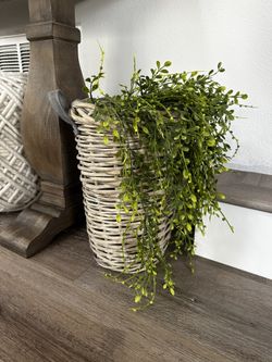 Basket With Greenery 