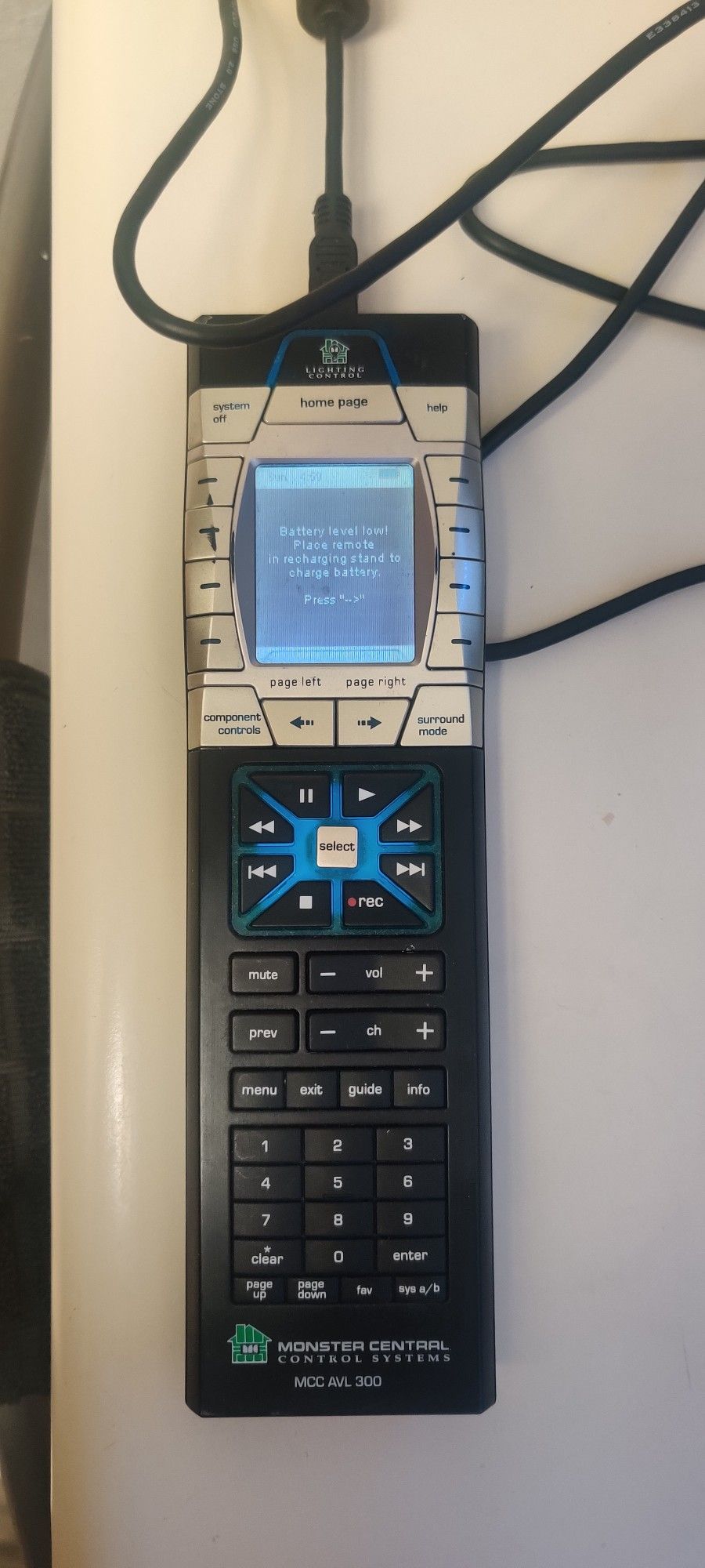 Monster Central Control Systems MCC AVL 300 Remote Controller