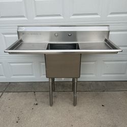 54" 1 Compartment Stainless Steel Sink