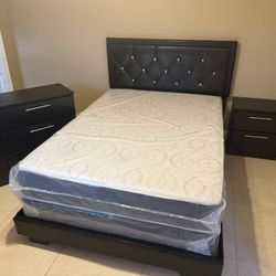 Full Size Bedroom Set With  Dresser And 1 Nightstand . Mattresses Set. All New Furniture Free Delivery Free Installed 