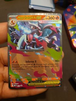 Mega Charizard X ex 013/094 Me02: Phantasmal Flames Holo Double Rare 2025 NM+
