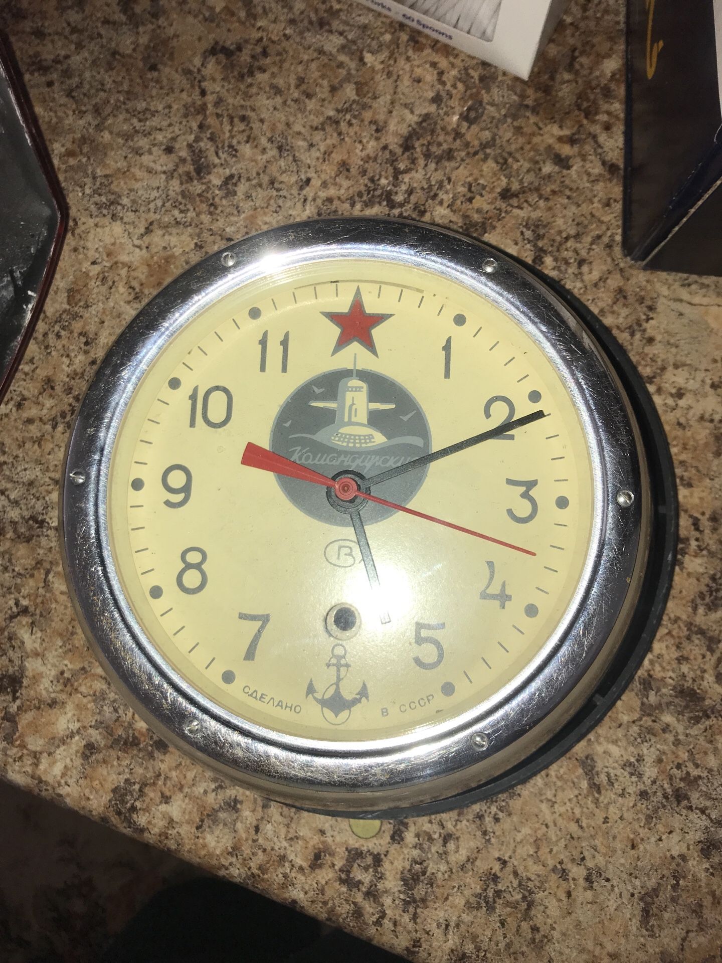 Antique Russian naval clock