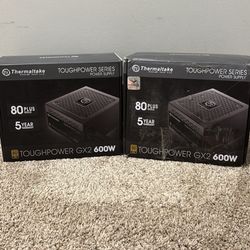 (2) Thermaltake ToughPower GX2 80Plus Gold 600W Non Modular Power Supply