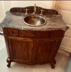 Vintage marble top vanity