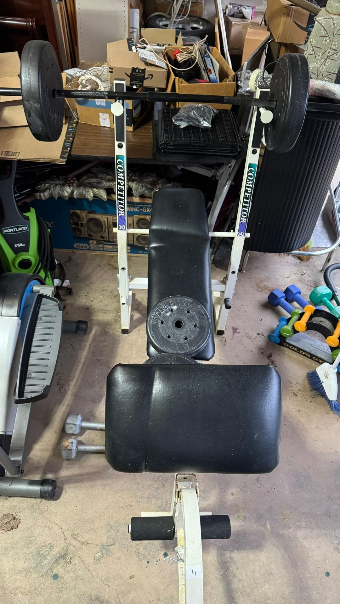 Bench Press Exercise machine With 2 Sets of weights