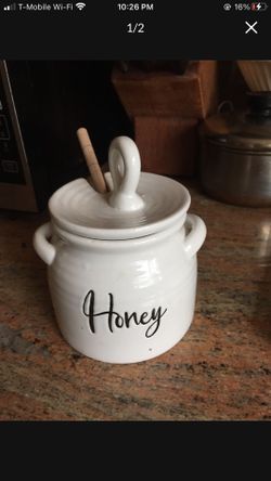 Ceramic Honey Pot