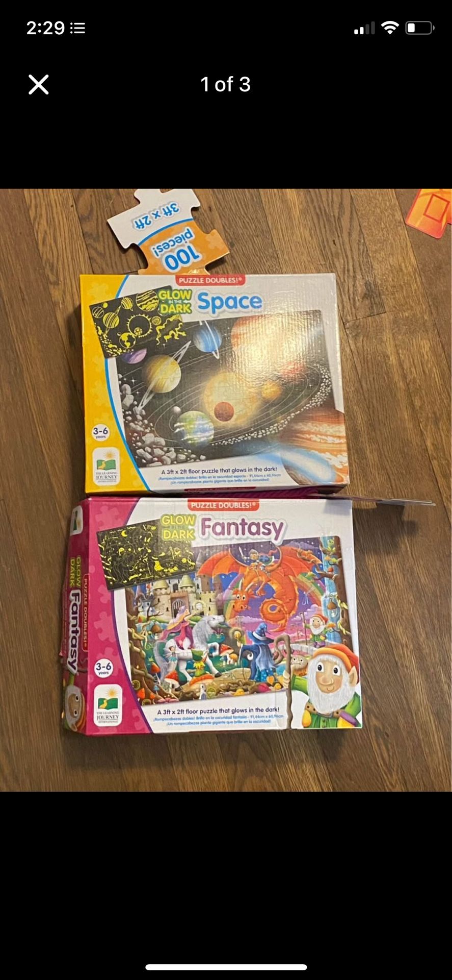 Kids 100 Piece Puzzles Glow In the Dark