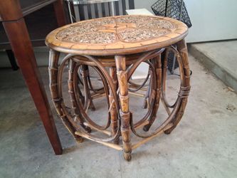 2 nesting end tables - bamboo & stone