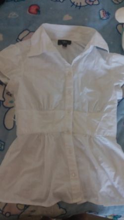 White button up women's top