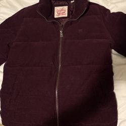  BRAND NEW WINE  COLOR LEVI JACKET IN MEDIUM 