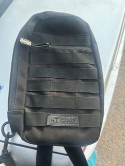 Highland Tactical Black MOLLE Sling Bag