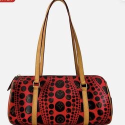 Louis Vuitton Yayoi Kusama Monogram Pumpkin Dot Papillon Red 
