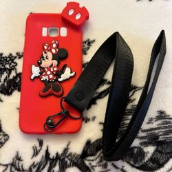 Minnie Mouse case with lanyard for Samsung Galaxy s8
