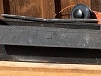 Vintage Black Metal Toolbox