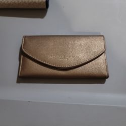 adrienne vittadini Gold Clutch Wallet