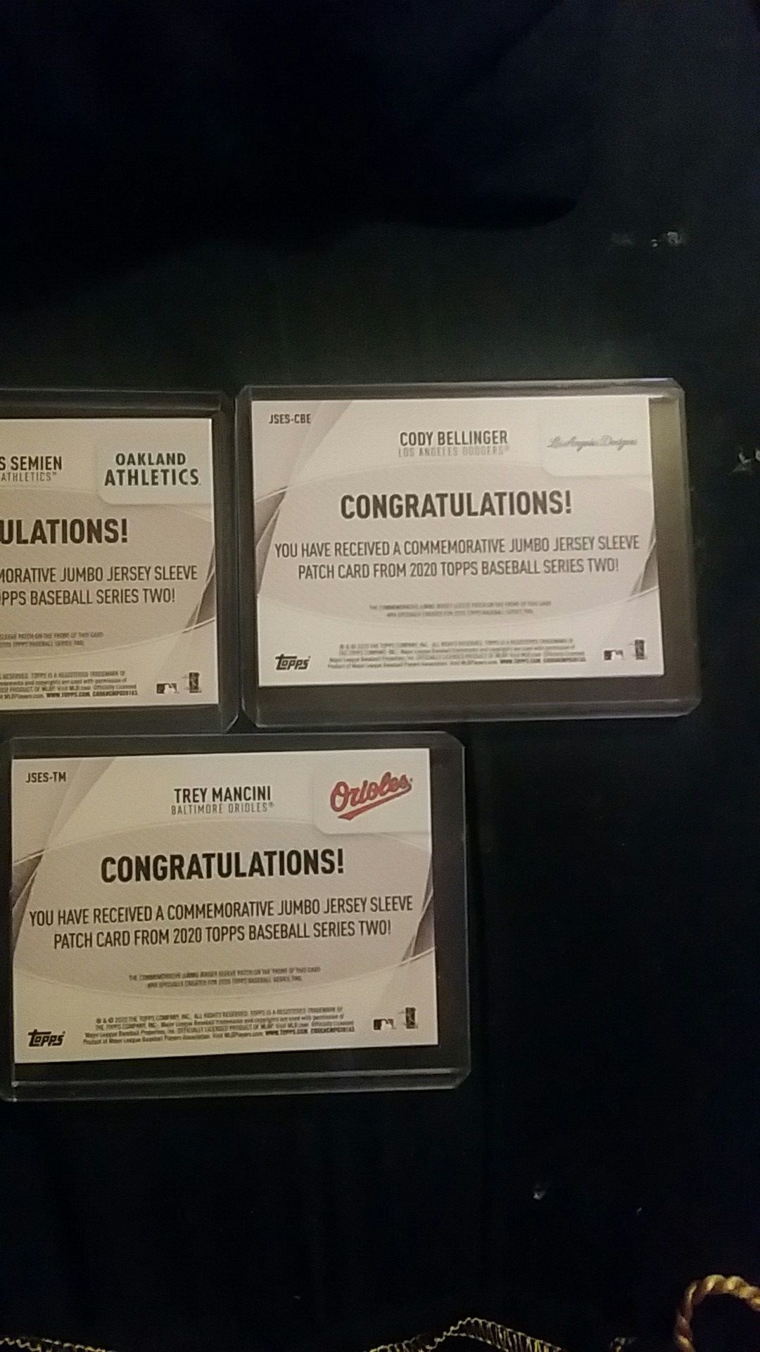 2020 Topps jumbo jersey sleeve lot