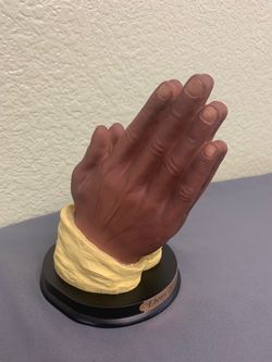 Vintage Ebony Treasures "Praying Hands" Figurine 7" - United Treasures - Mint