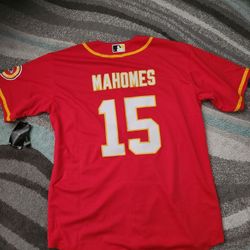 Patrick Mahomes Chiefs Baseball Style Jersey Sizes M,L,XL