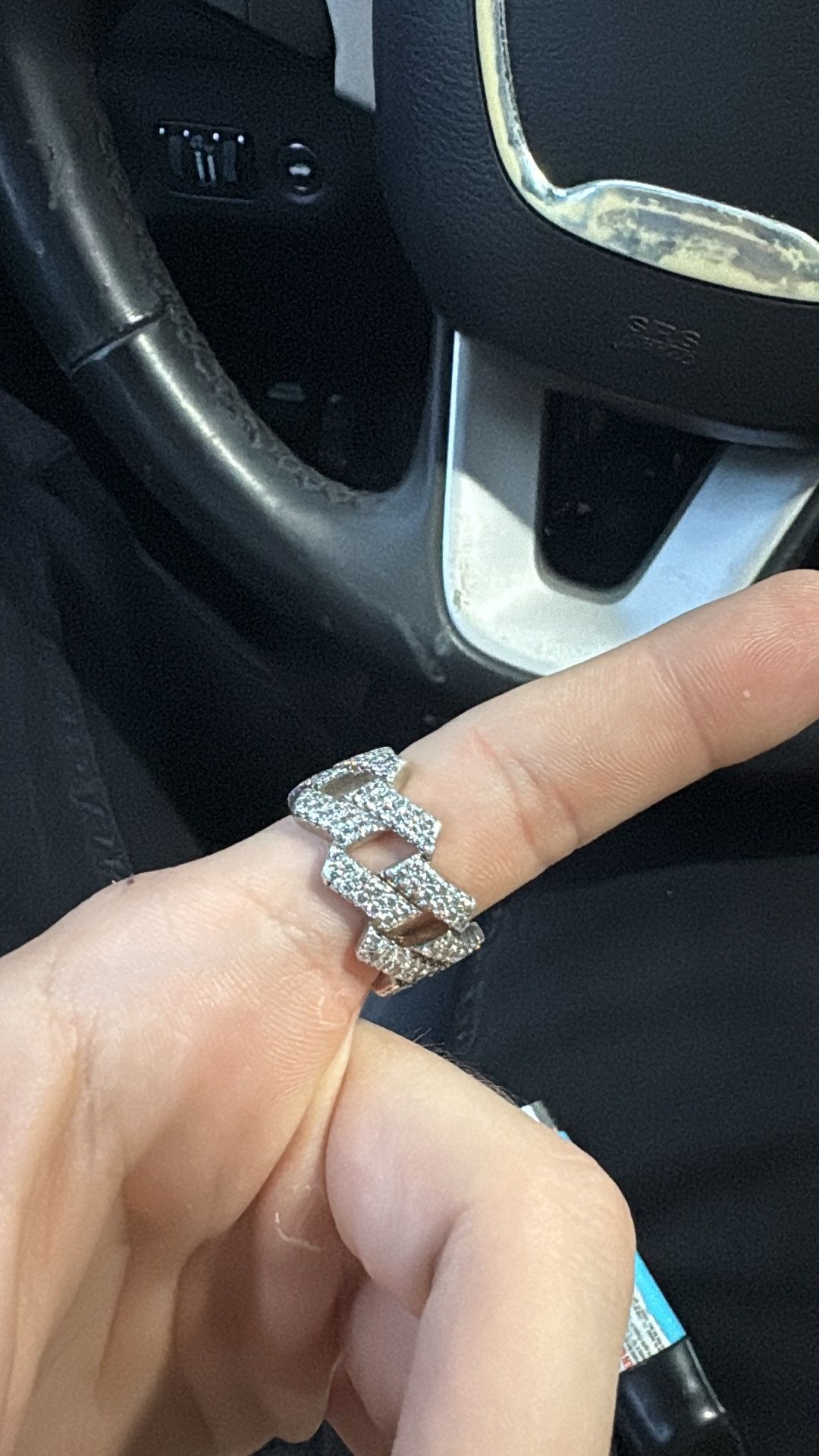 Moissanite Cuban ring