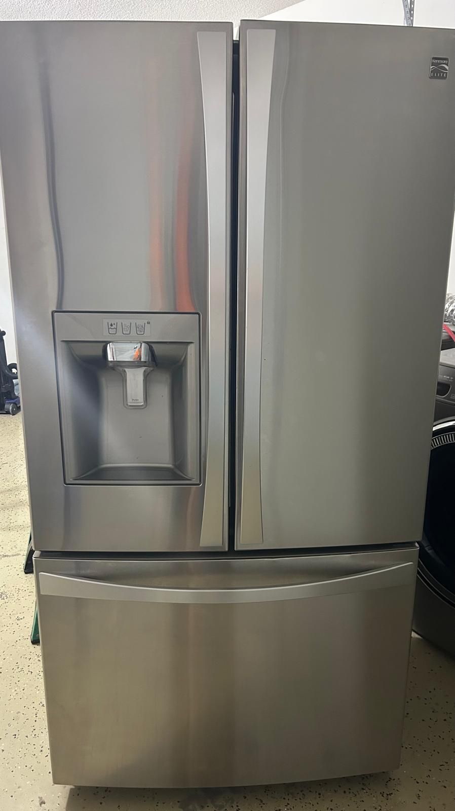 Kenmore Elite Stainless Steel Refrigerator - French Door with Dispenser