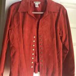 Burnt Orange Suede Jacket