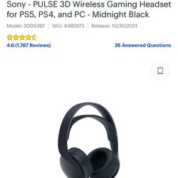 Sony - PULSE 3D Wireless Gaming Headset