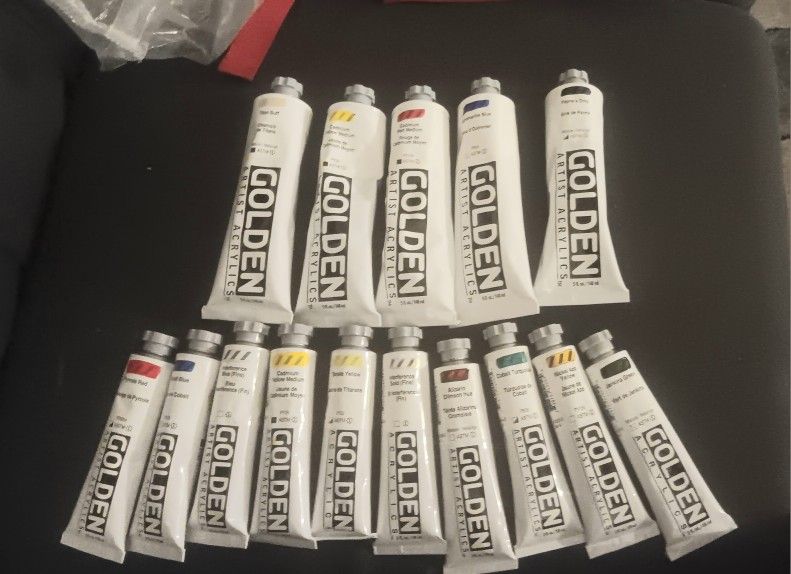 Lot Of Unopened GOLDEN ACRYLIC PAINTS